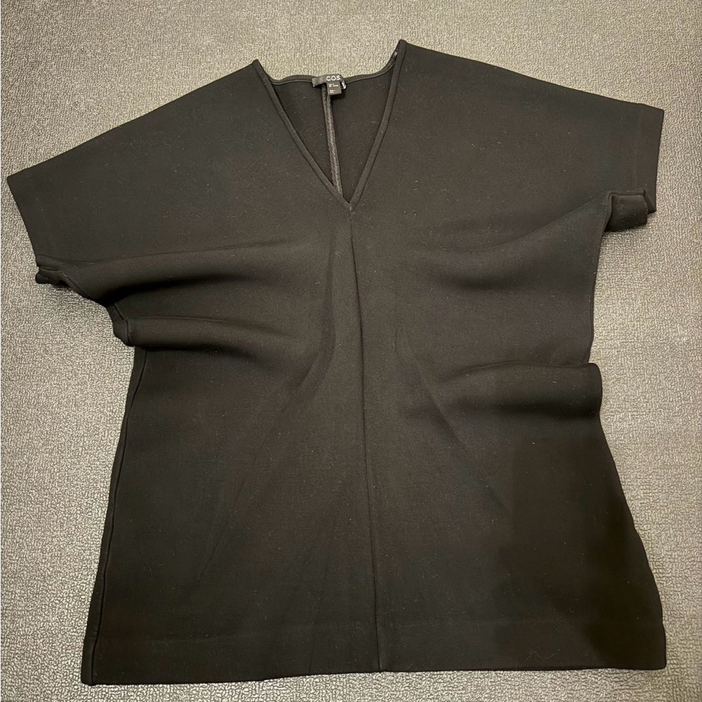 COS Black V-Neck Top